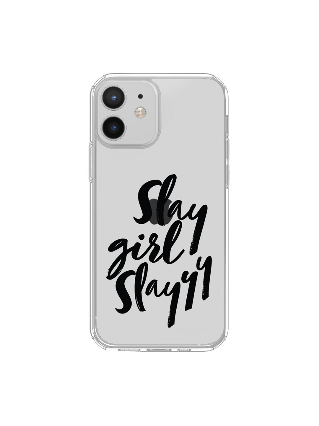 

macmerise Transparent & Black Slay girl Slay 12 Mini Phone Case, Multi