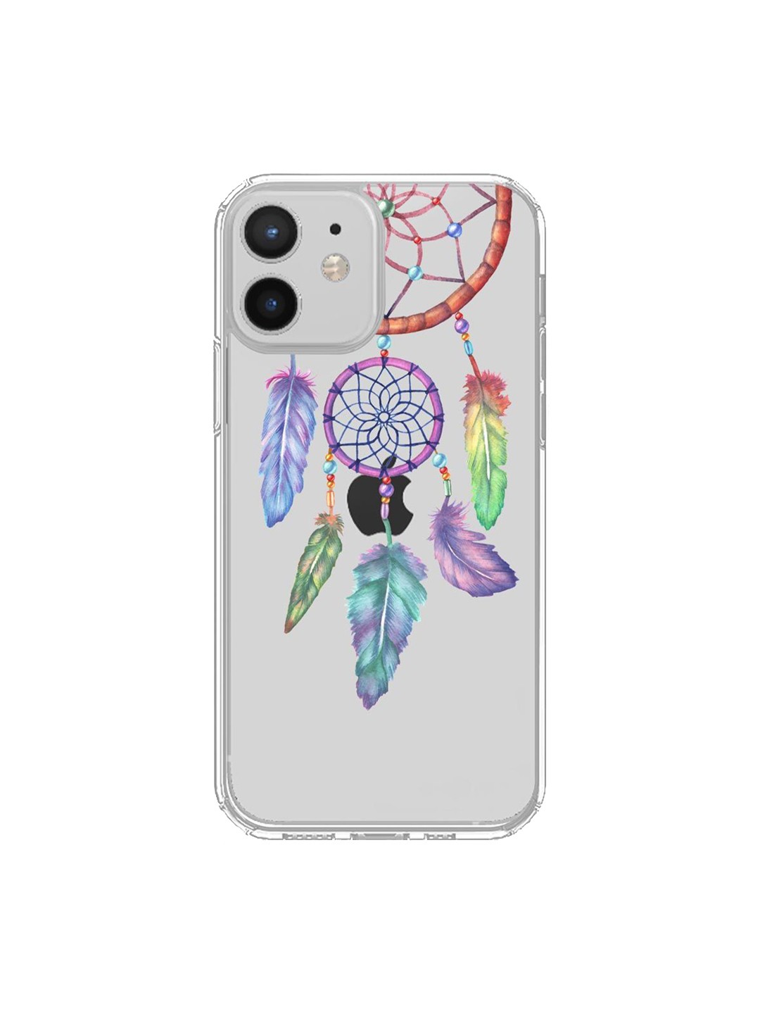 

macmerise Transparent & Multicolored Dream Catcher Feathers iPhone 12 Mini Phone Case, Multi