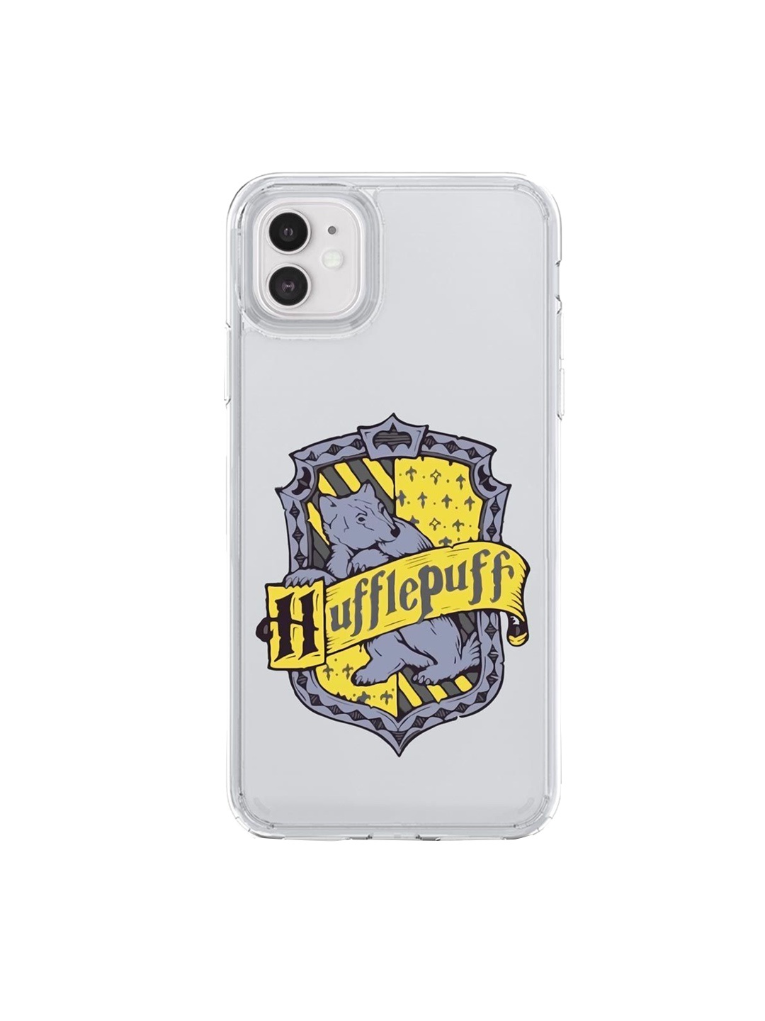 

macmerise Transparent & Yellow Hufflepuff Logo iPhone 11 Phone Case, Multi