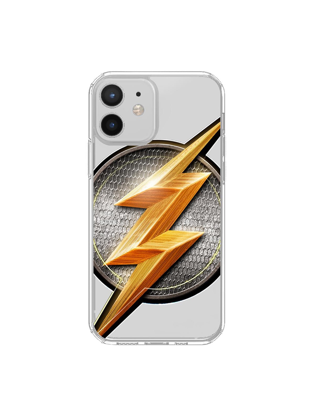 

macmerise Transparent & Gold Flash Storm iPhone 12 Mini Phone Case, Multi