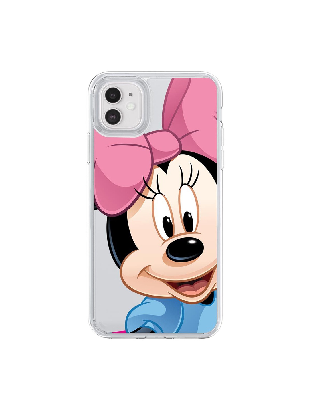 

macmerise Transparent & Pink Minnie Logo iPhone 11 Phone Case, Multi