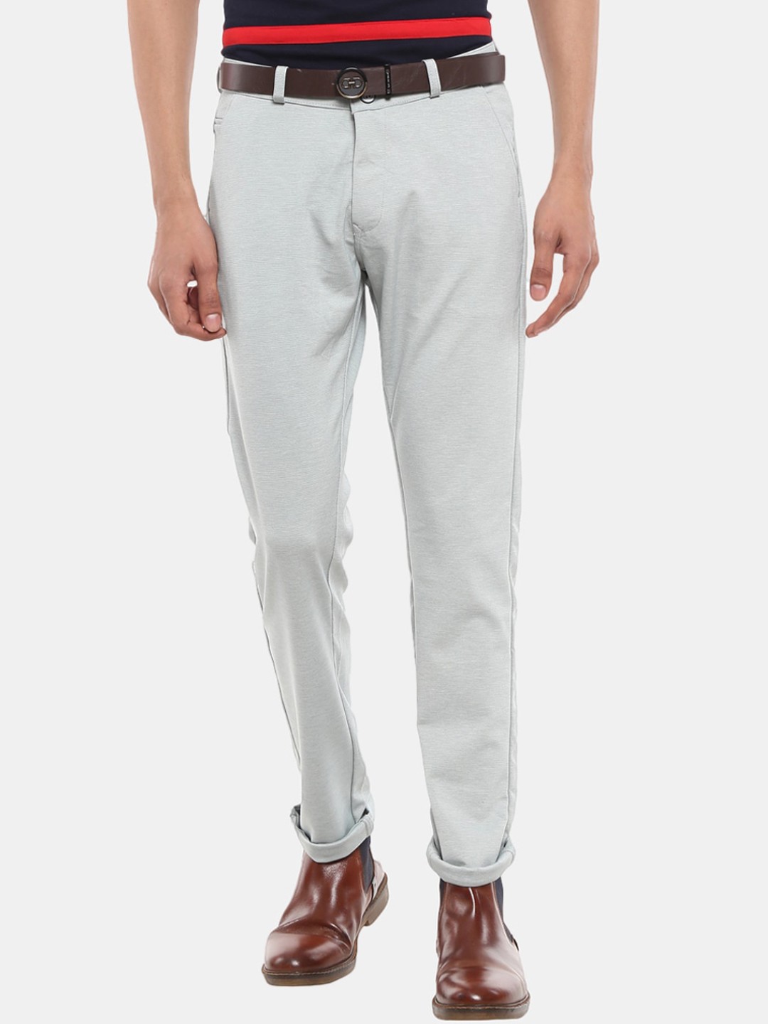 

V-Mart Men Blue Slim Fit Cotton Trousers