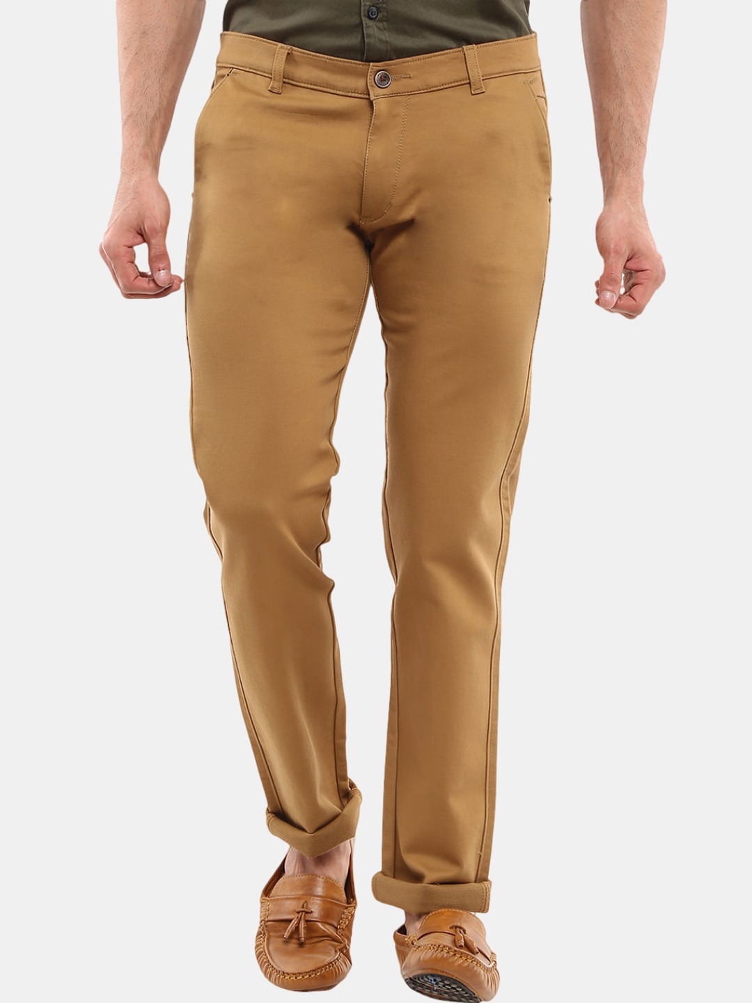 

V-Mart Men Khaki Slim Fit Chinos Trousers
