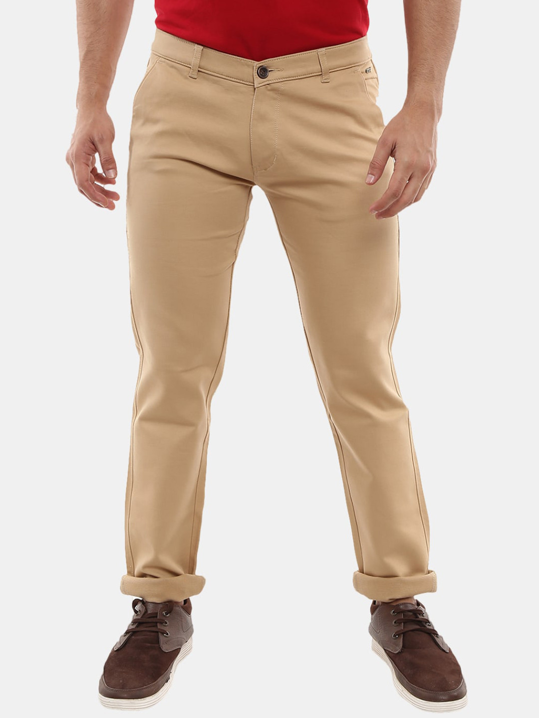 

V-Mart Men Brown Slim Fit Chinos Trousers