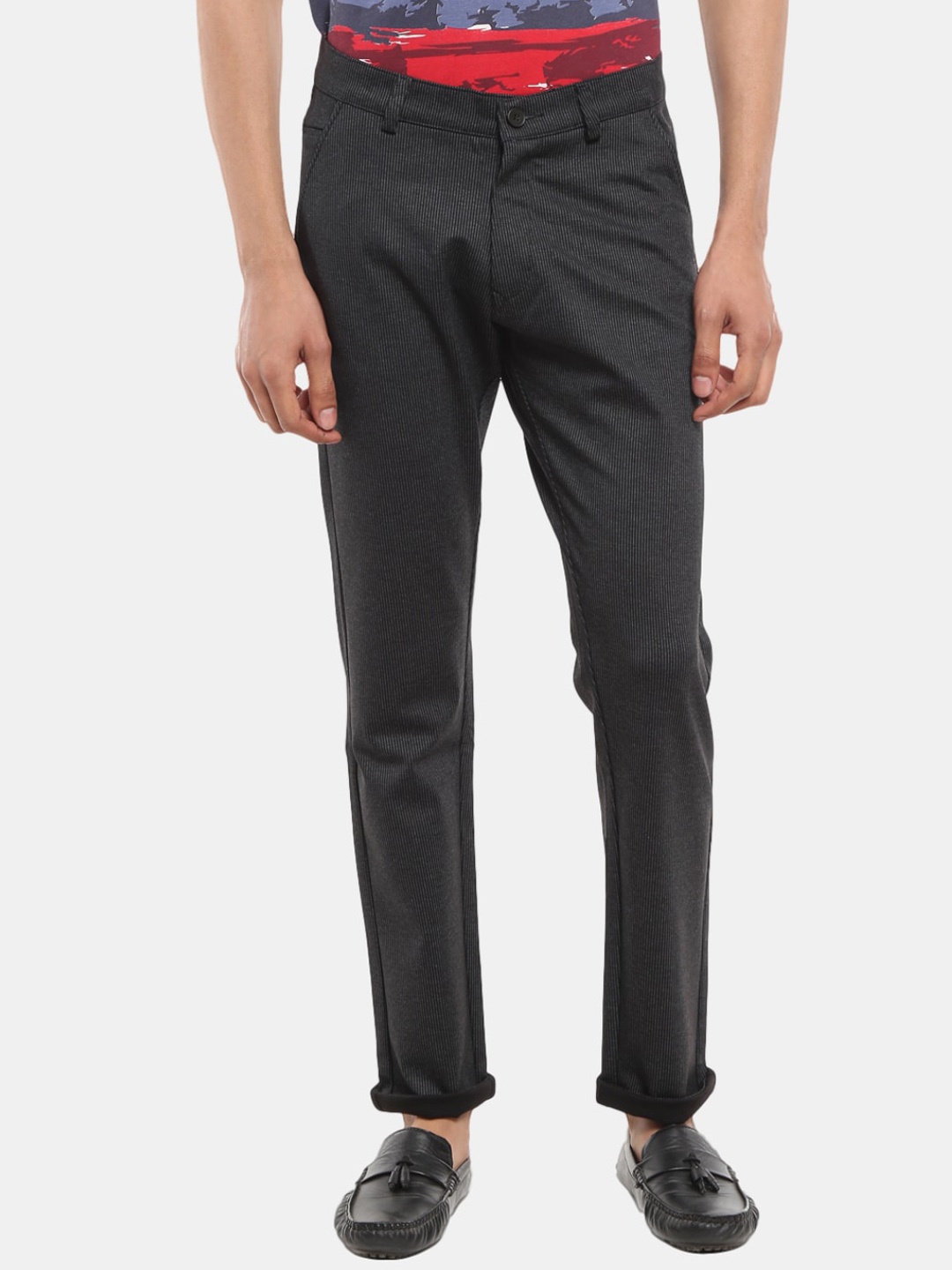 

V-Mart Men Black Slim Fit Cotton Chinos Trousers