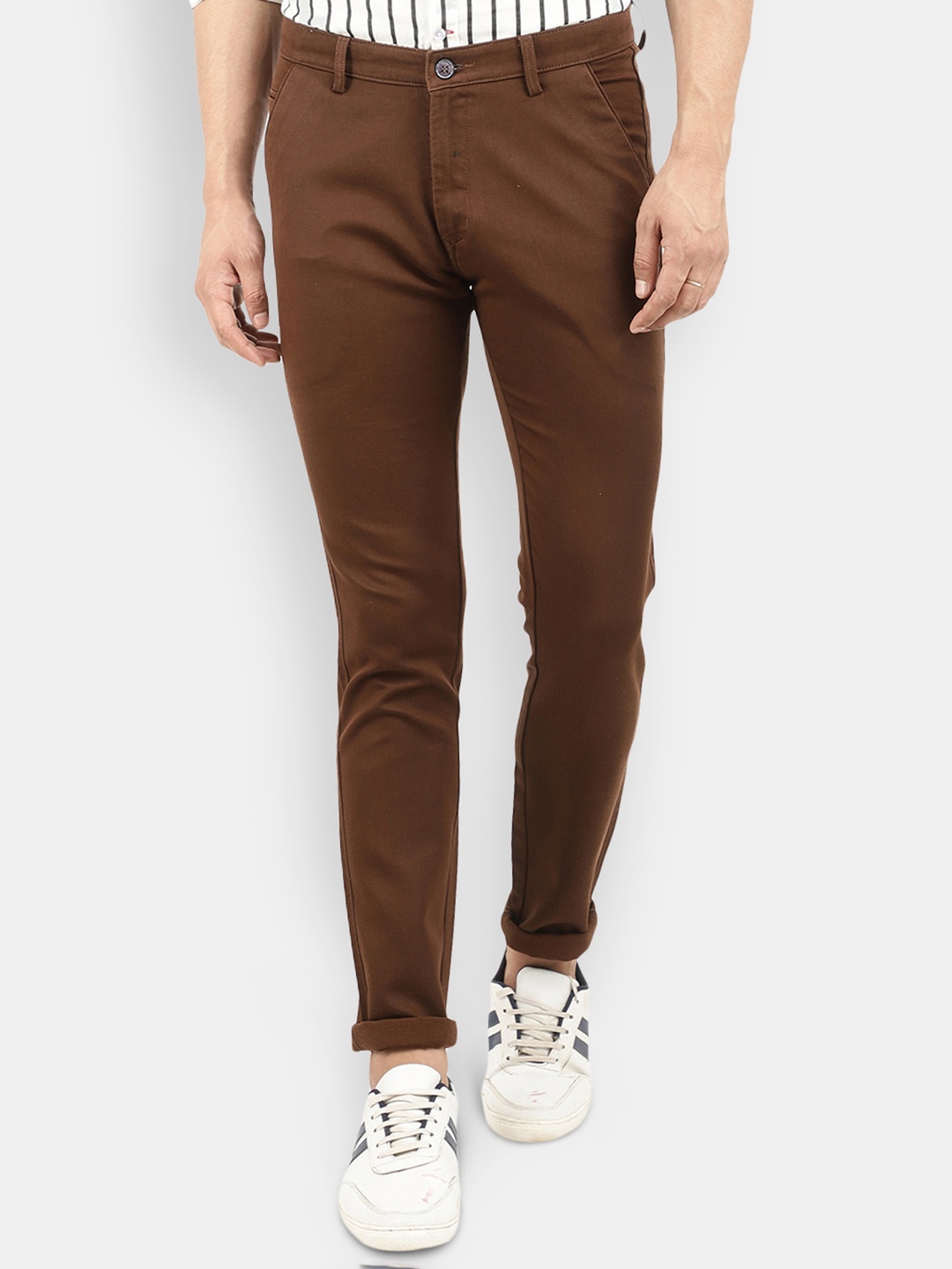 

V-Mart Men Brown Slim Fit Chinos Trousers