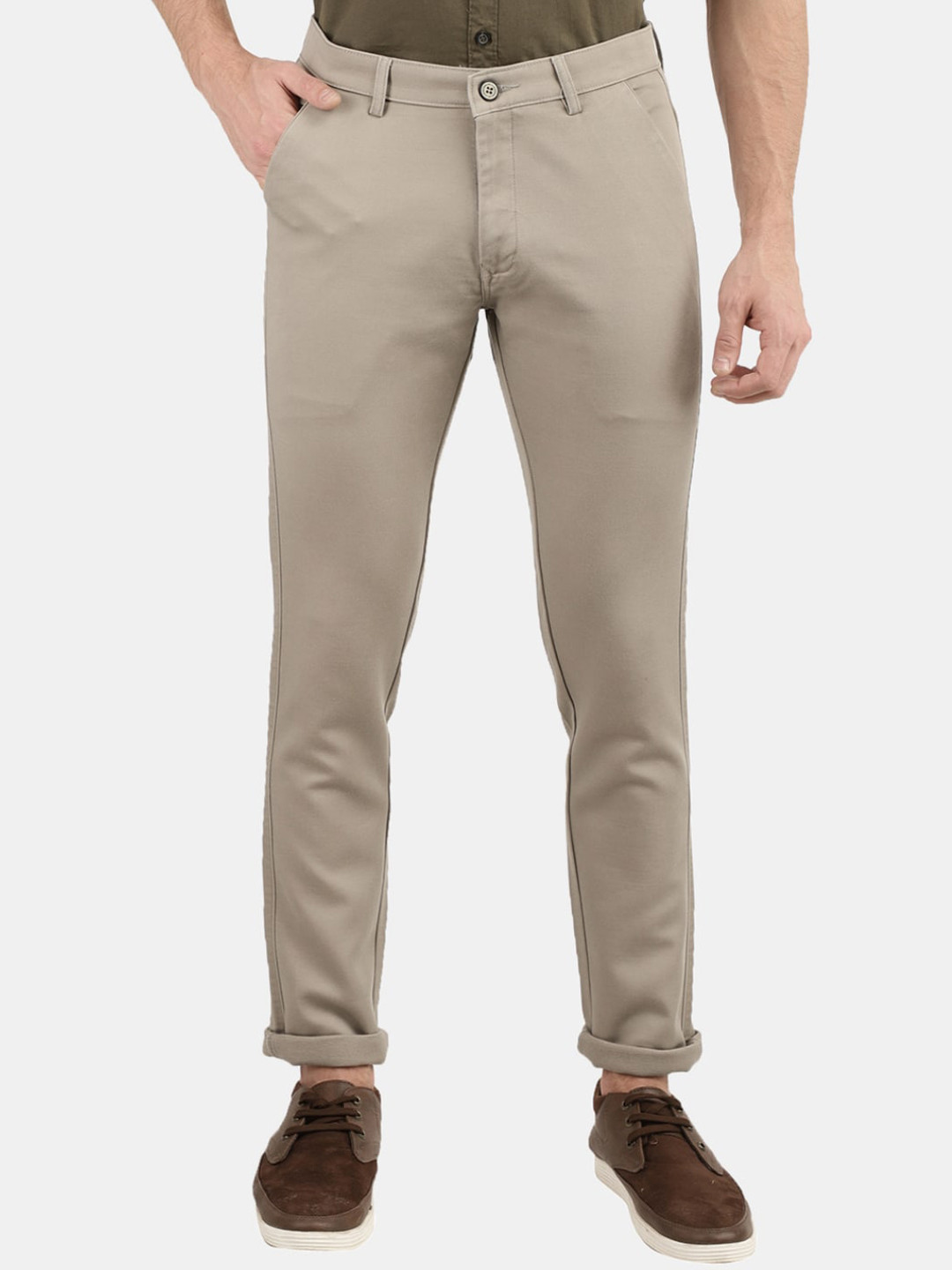 

V-Mart Men Brown Slim Fit Chinos Trousers