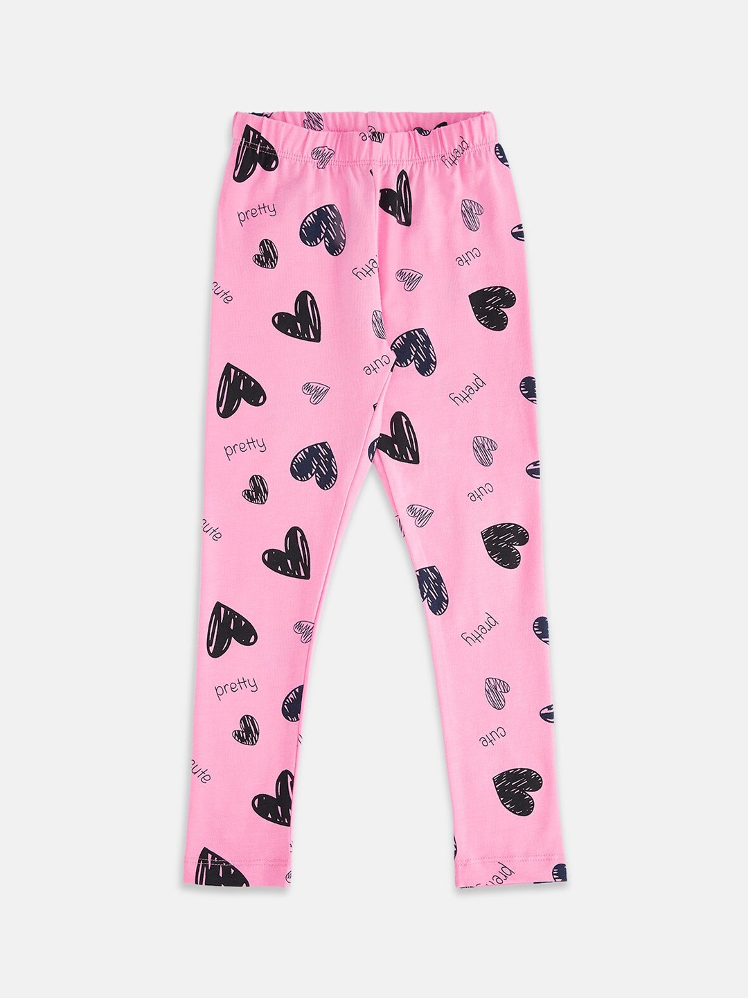 

Pantaloons Junior Girls Pink Printed Cotton Leggings