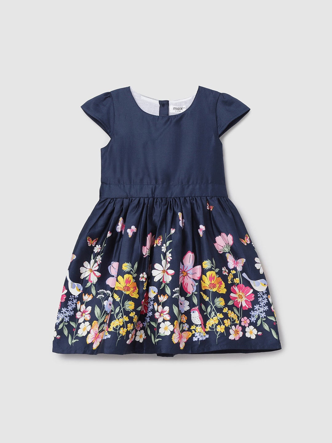 

max Navy Blue Floral Dress