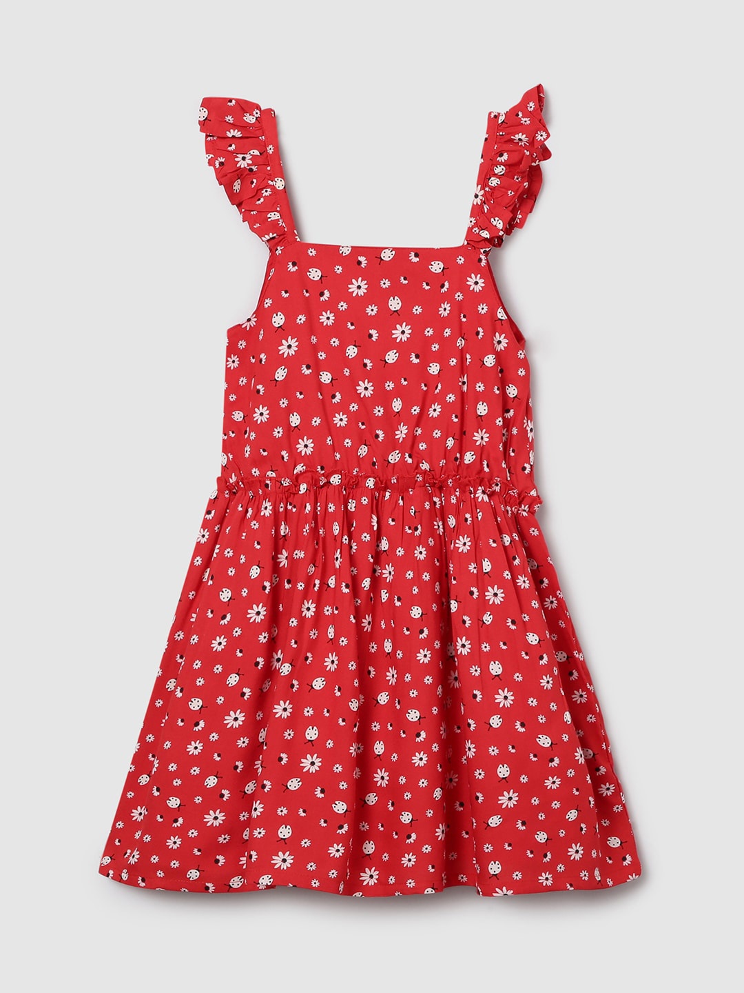 

max Red Girls Floral Dress