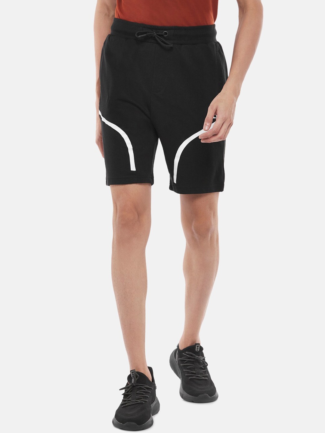Ajile by Pantaloons Men Black Slim Fit Running Sports Shorts