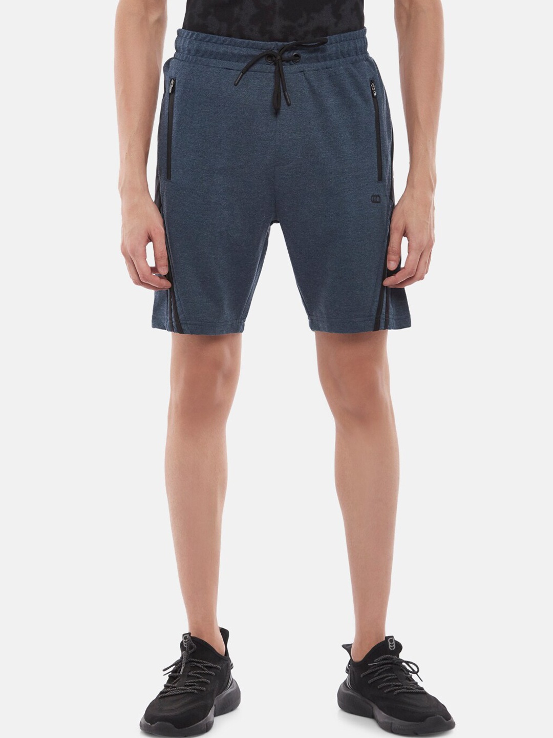 

Ajile by Pantaloons Men Blue Solid Slim Fit Cotton Running Sports Shorts