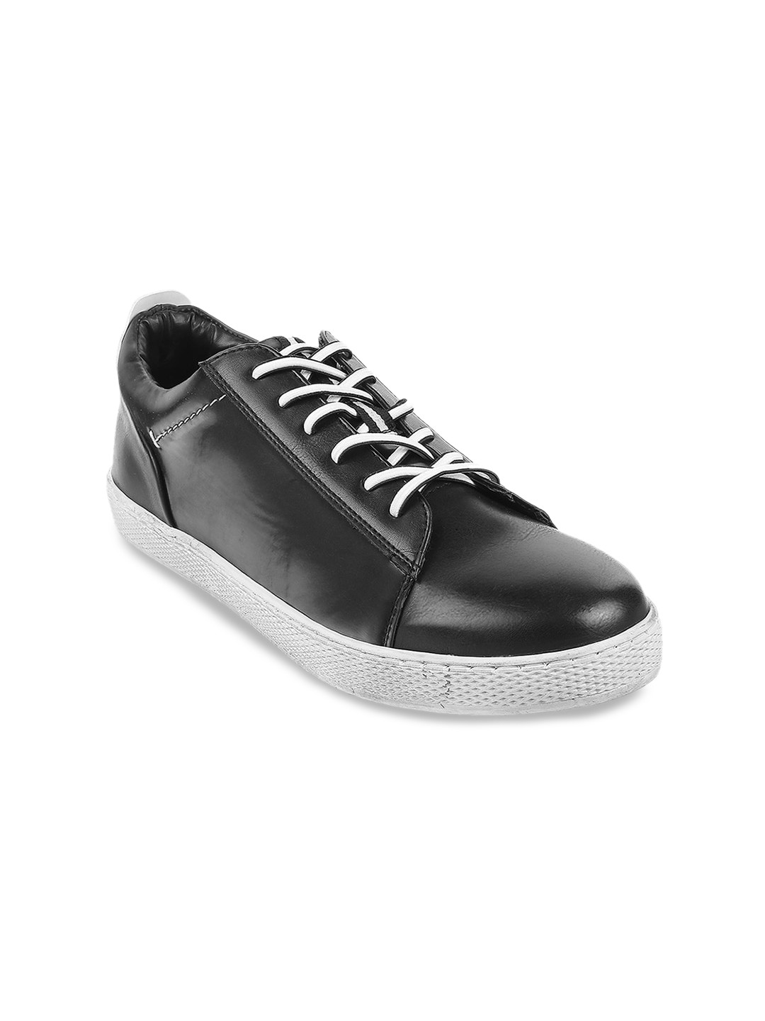 

Mochi Men Black Textured Sneakers