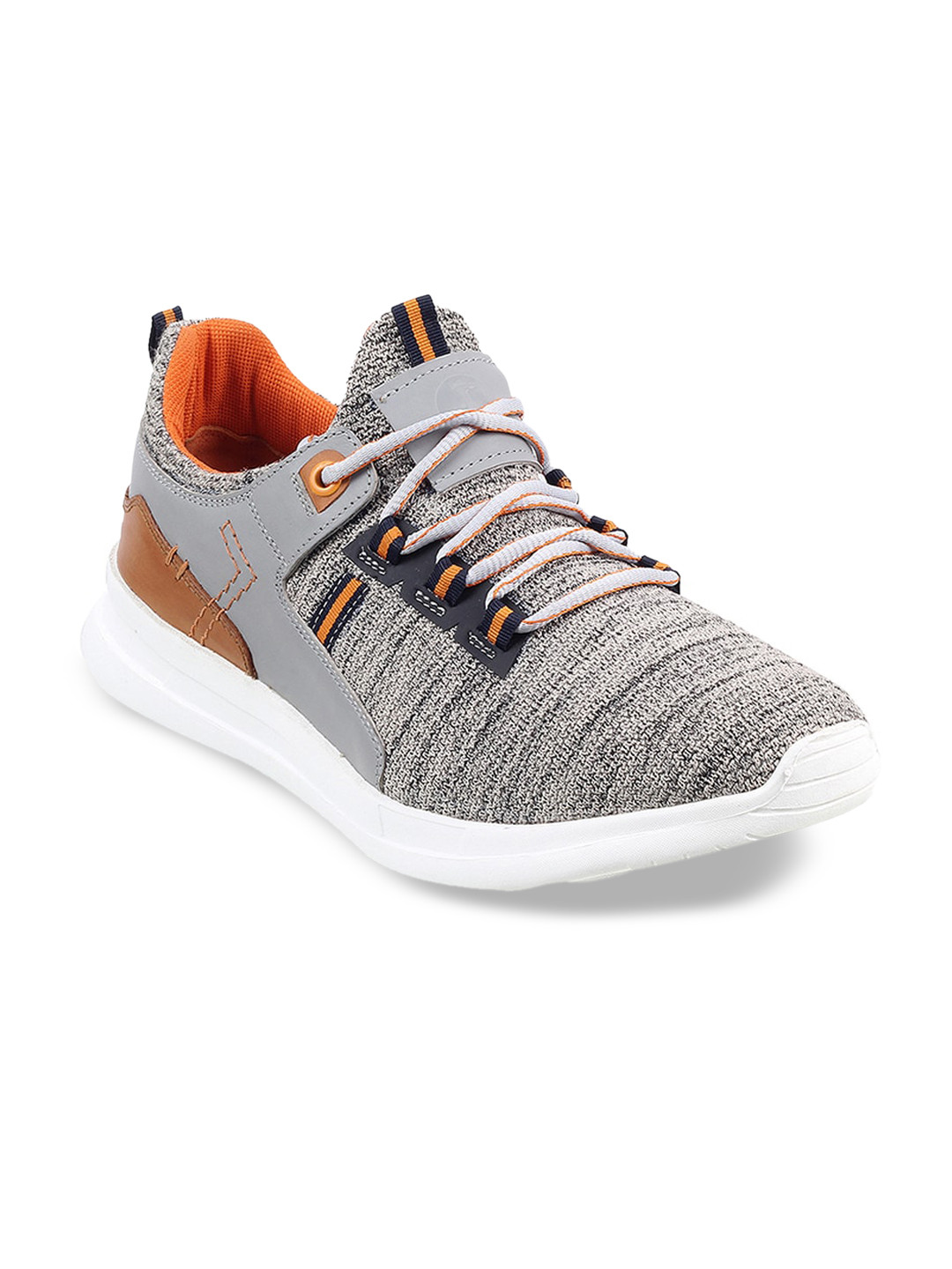 

Mochi Men Grey Woven Design Sneakers