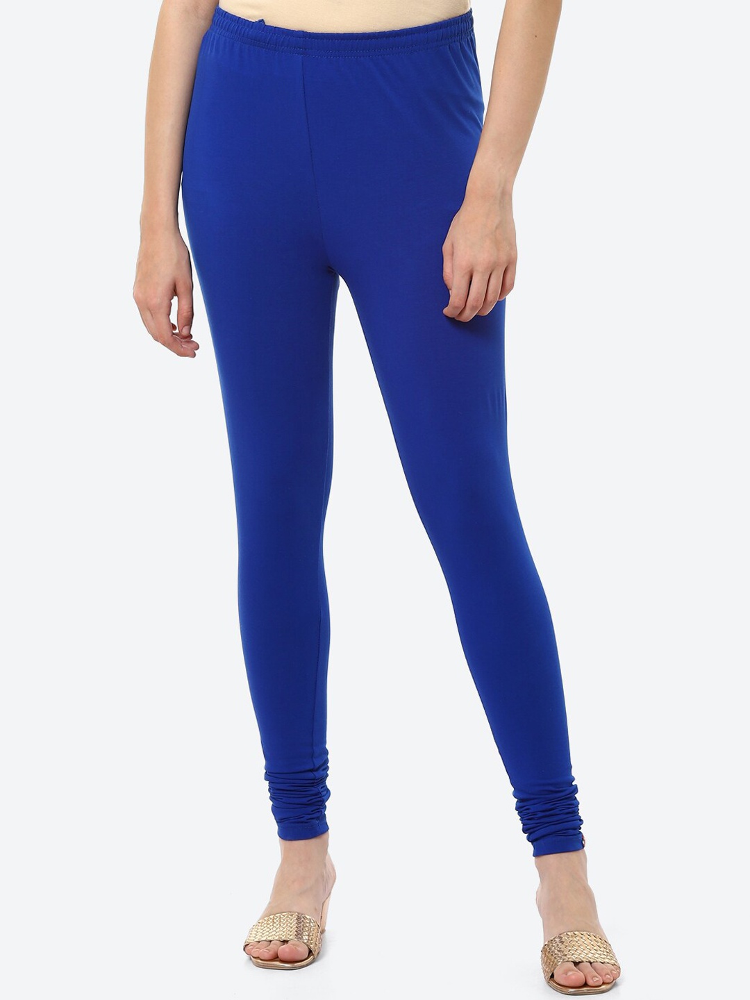 

Biba Women Blue Solid Churidar Length Leggings