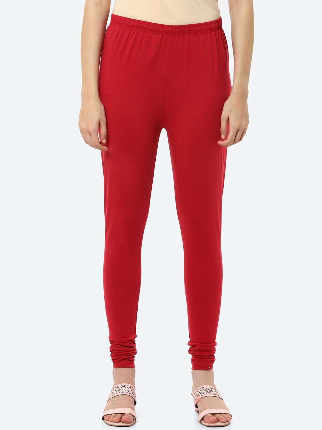 

Biba Women Red Solid Churidar