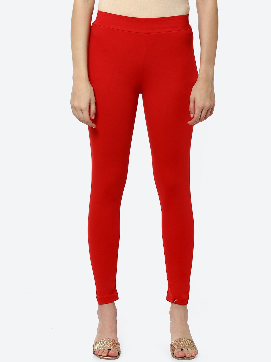 

Biba Women Red Solid Churidar