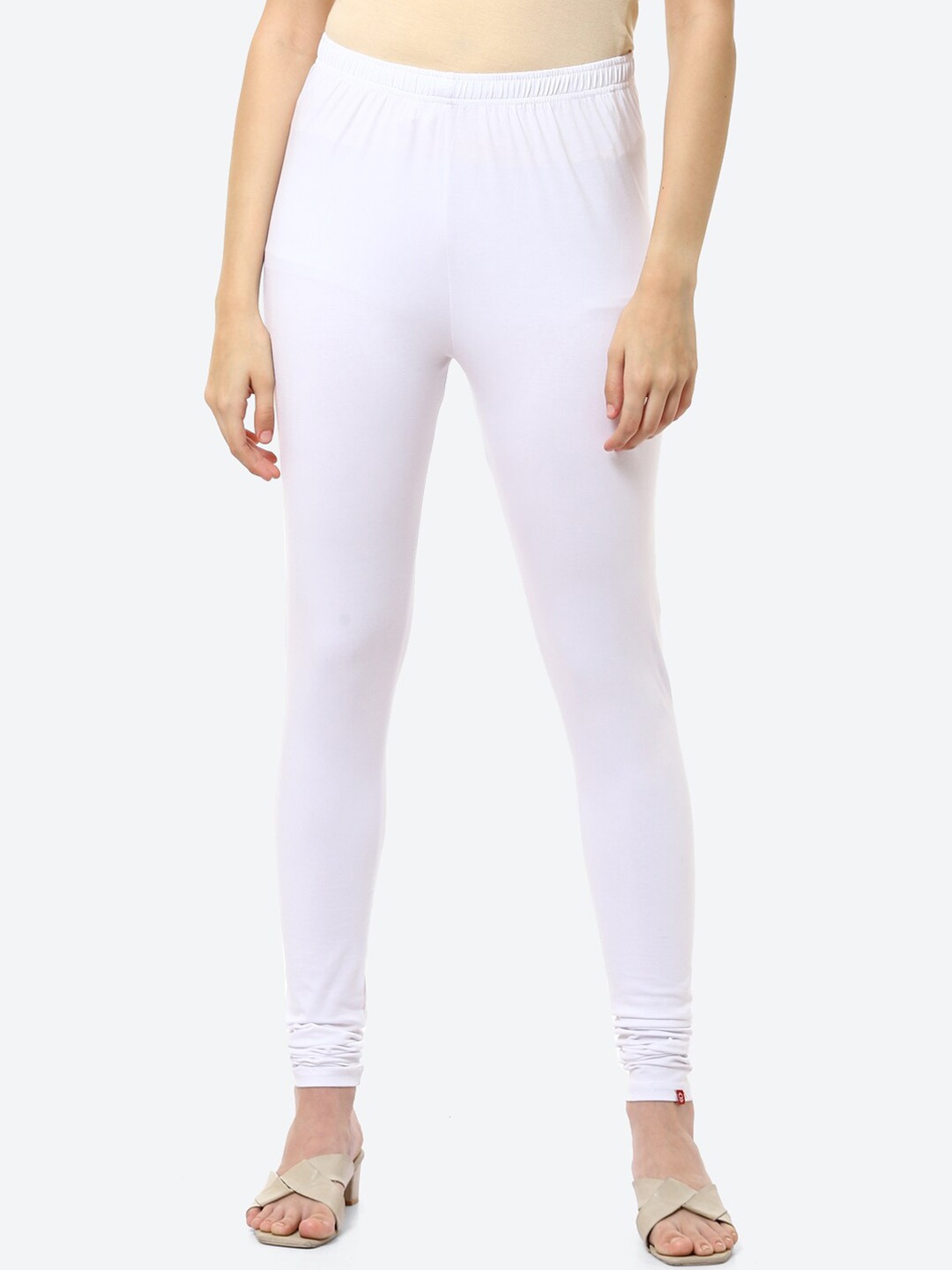 

Biba Women White Solid Slim Fit Churidar