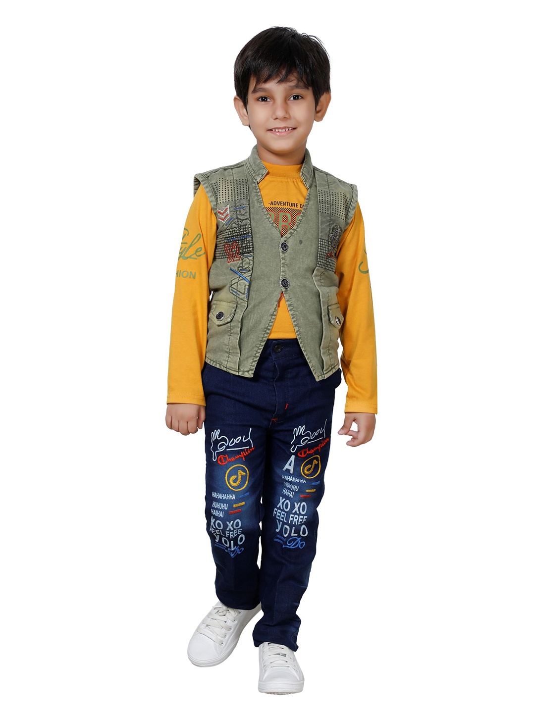 

DKGF FASHION Boys Green 3 Piece Clothing Set