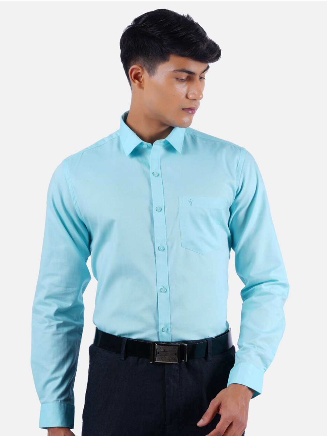 

Ramraj Men Blue Formal Shirt