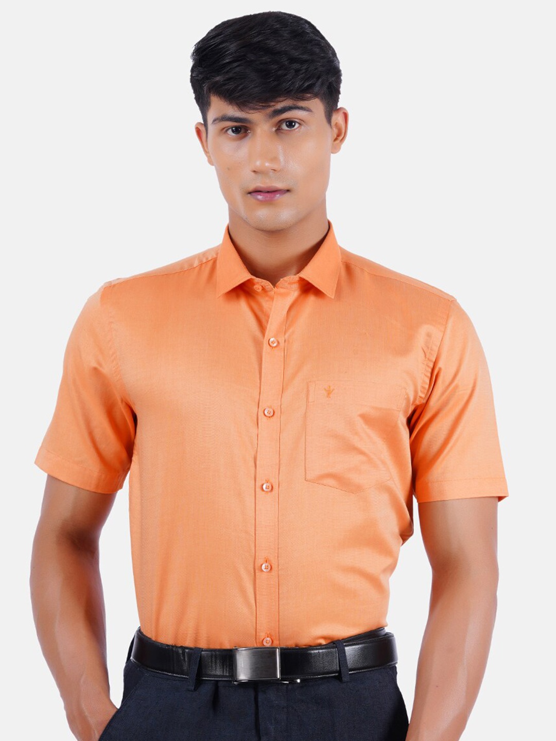 

Ramraj Men Orange Formal Shirt