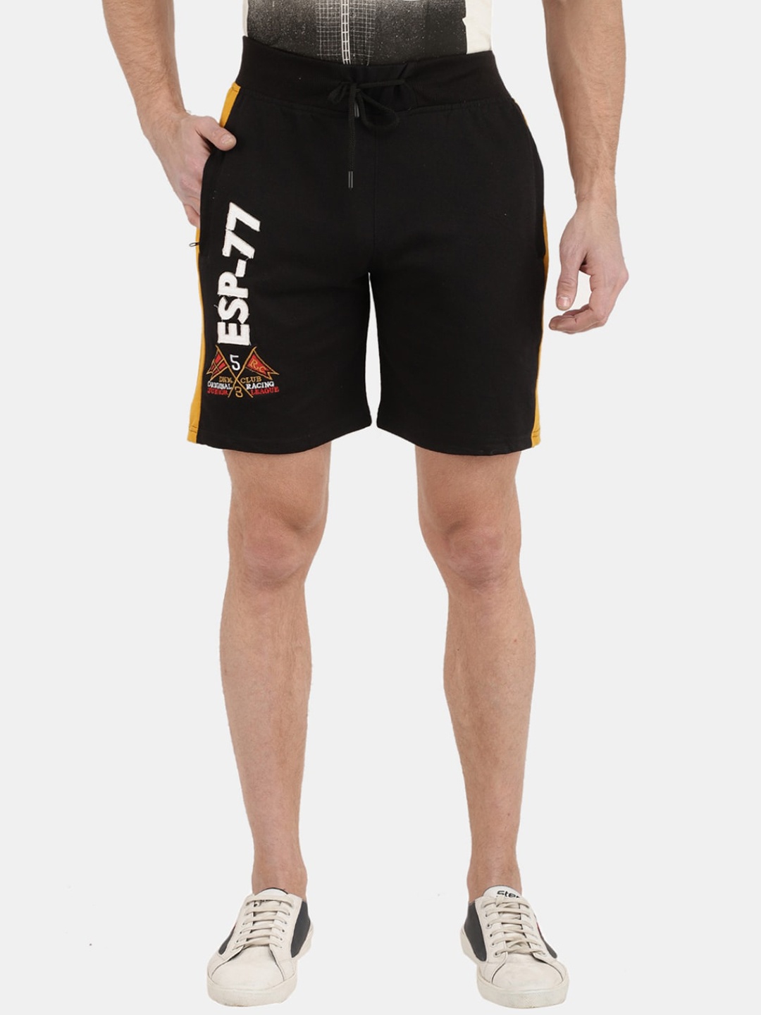 

V-Mart Men Black Printed Cotton Shorts