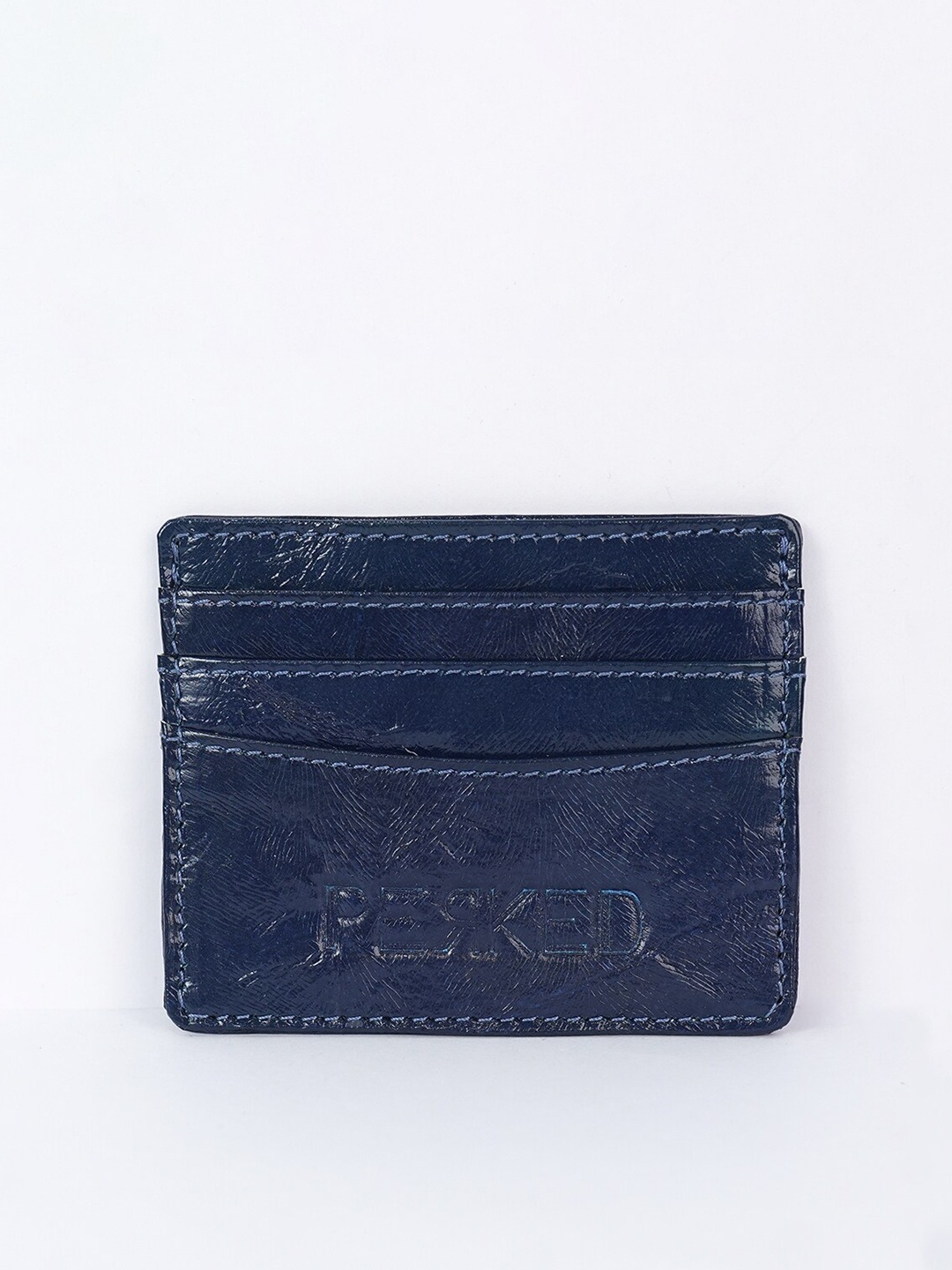 

PERKED Blue Leather Card Holder