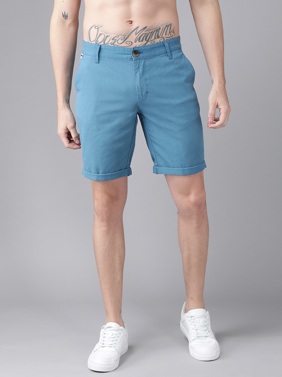 

Roadster Men Blue Woven Chino Shorts