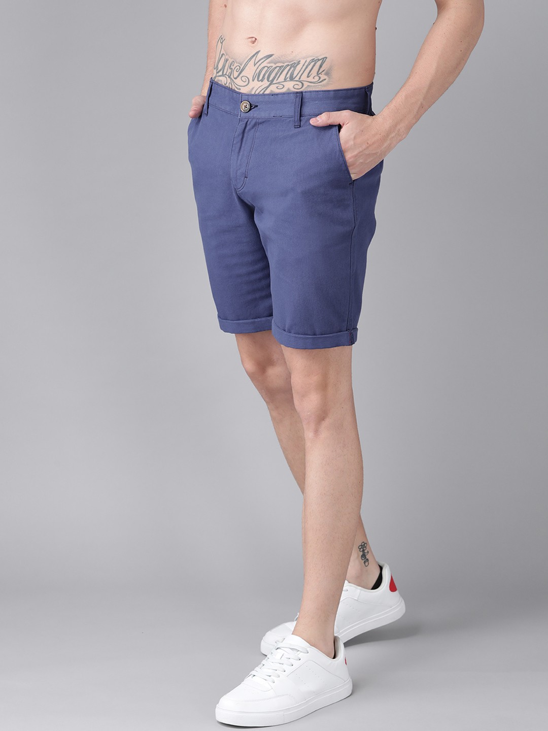 

Roadster Men Blue Woven Chino Shorts
