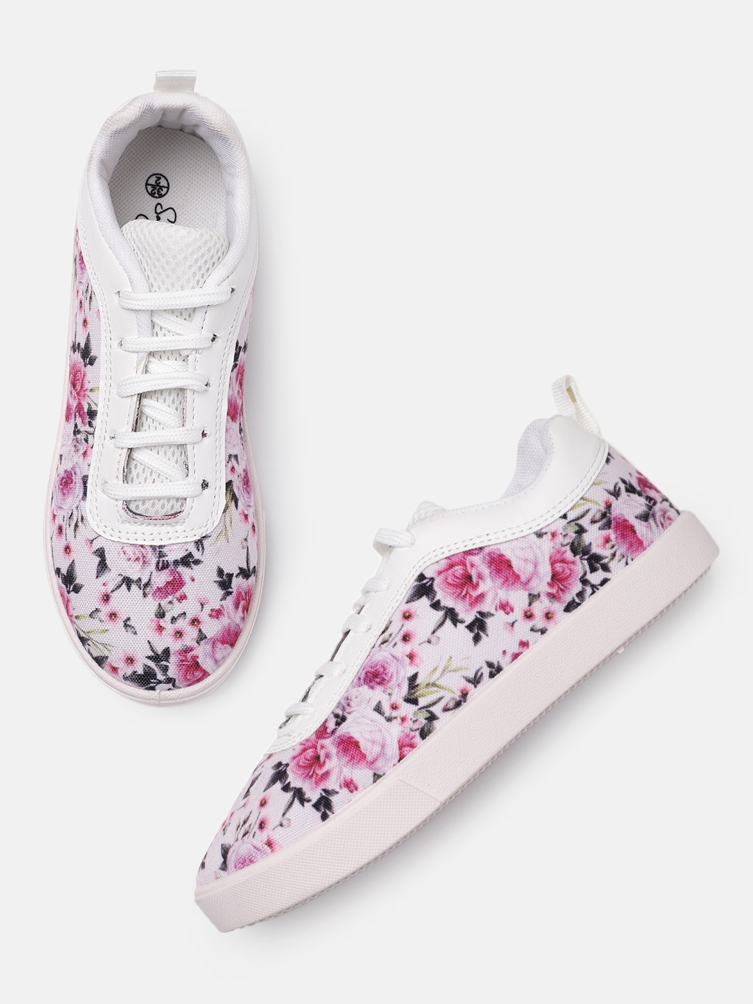 

Sangria Girls Floral Printed Sneakers, Pink