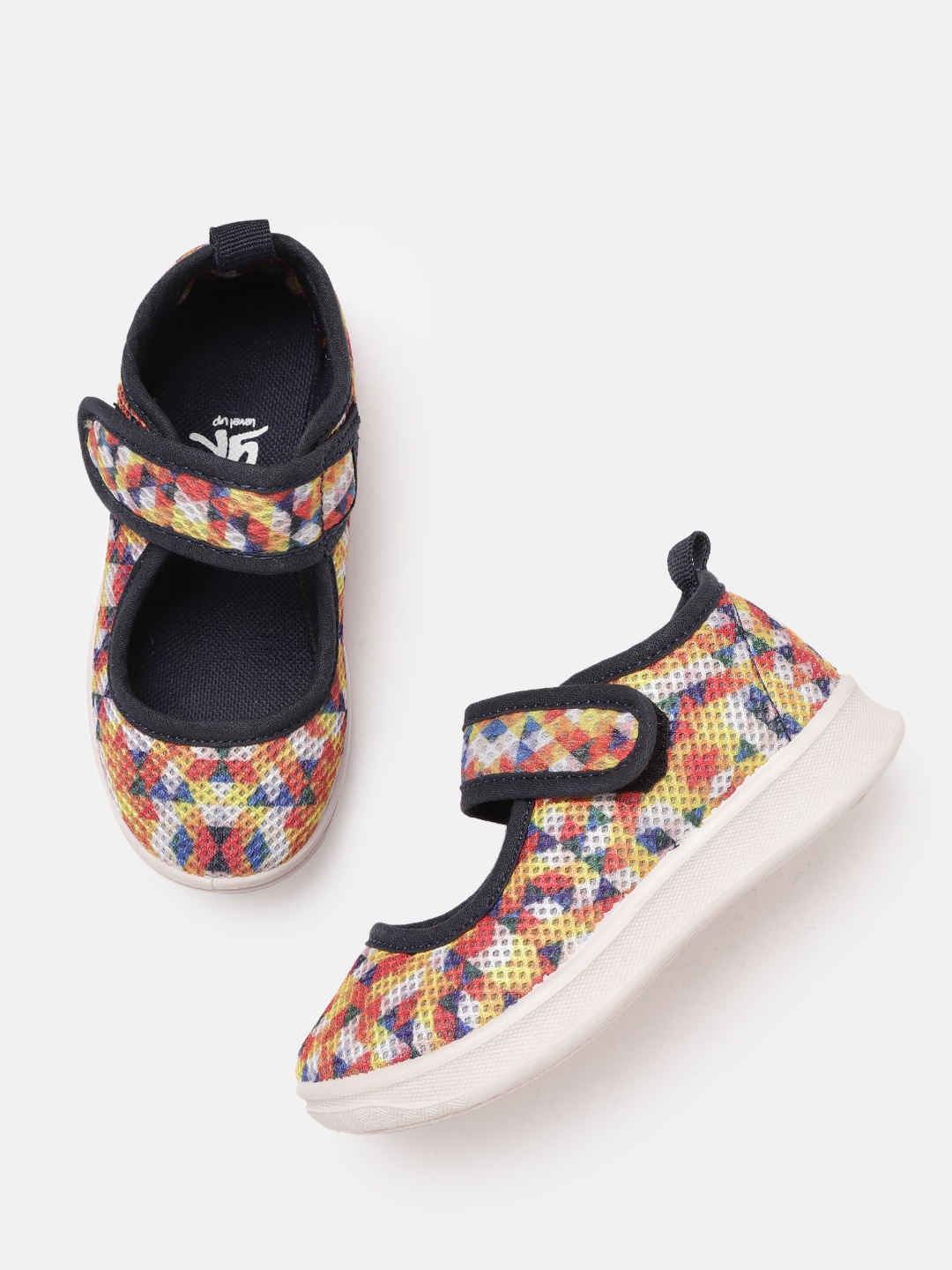 

YK Boys Printed & Woven Design Sneakers, Multi