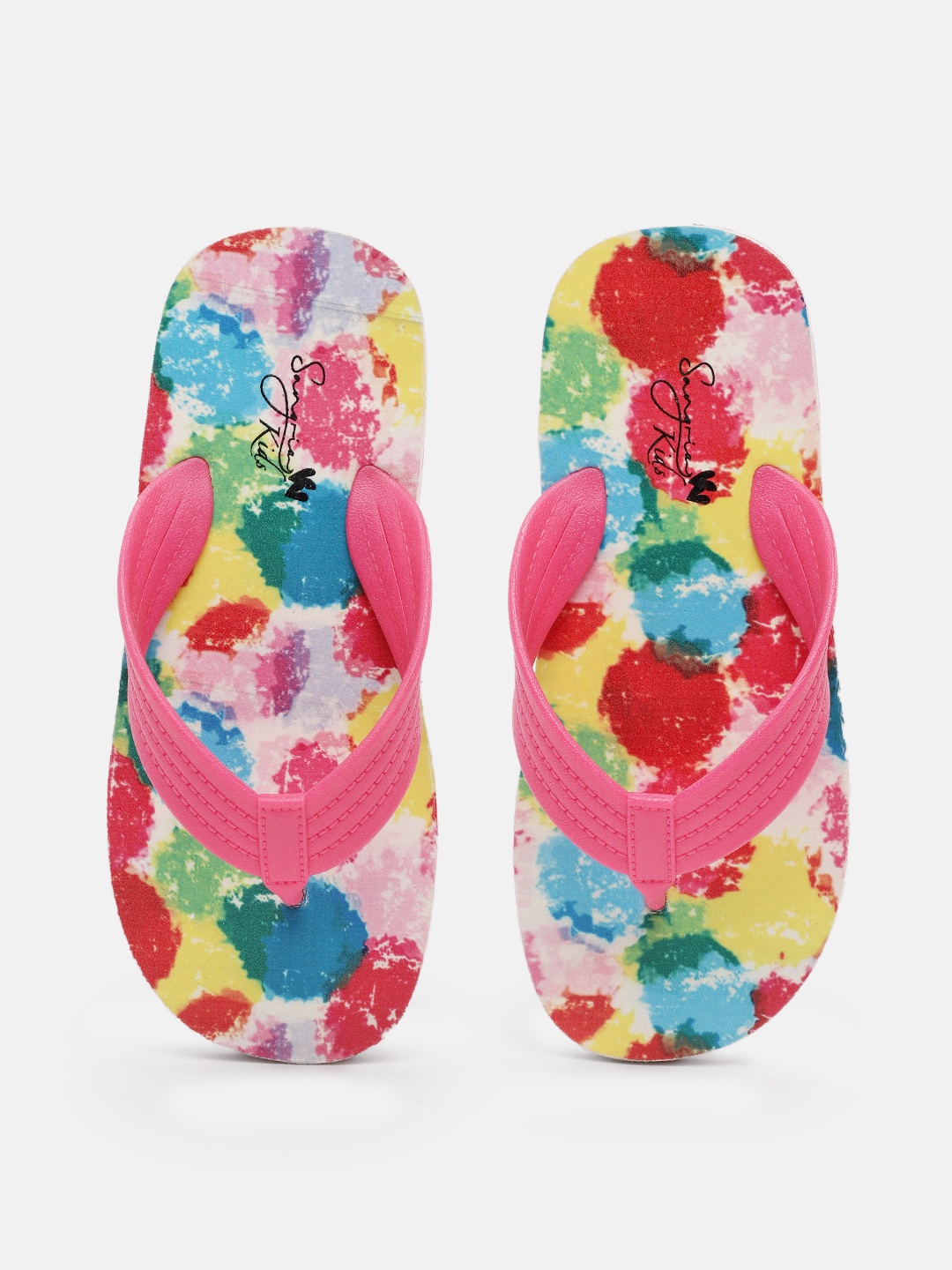 

Sangria Girls Printed Thong Flip Flops, Pink