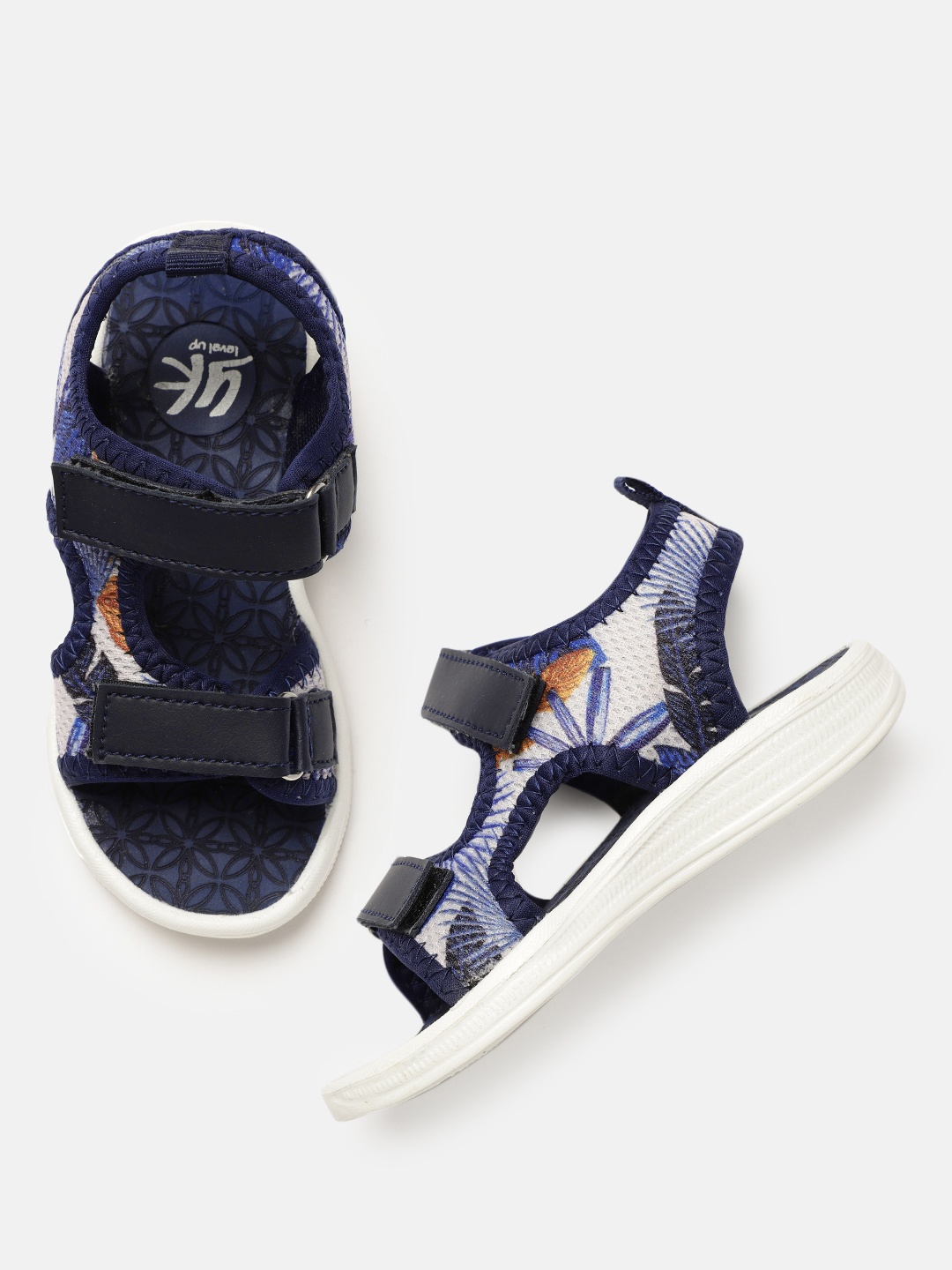 

YK Boys Conversational Print Sports Sandals, Navy blue