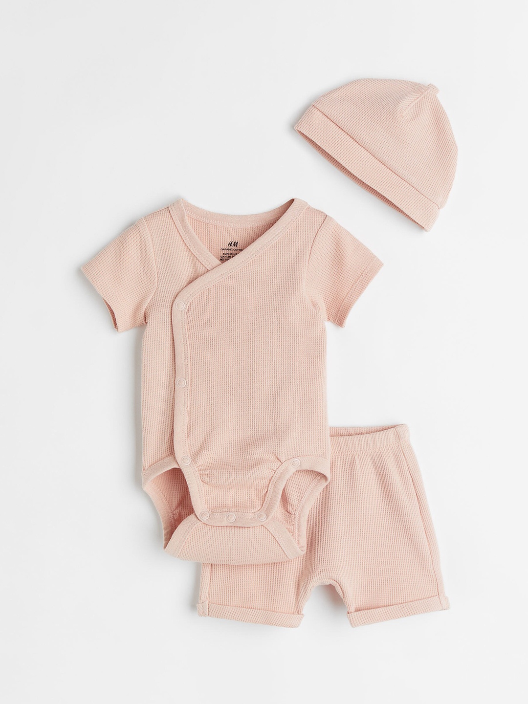 

H&M Boys 3 Piece Pink Cotton Set