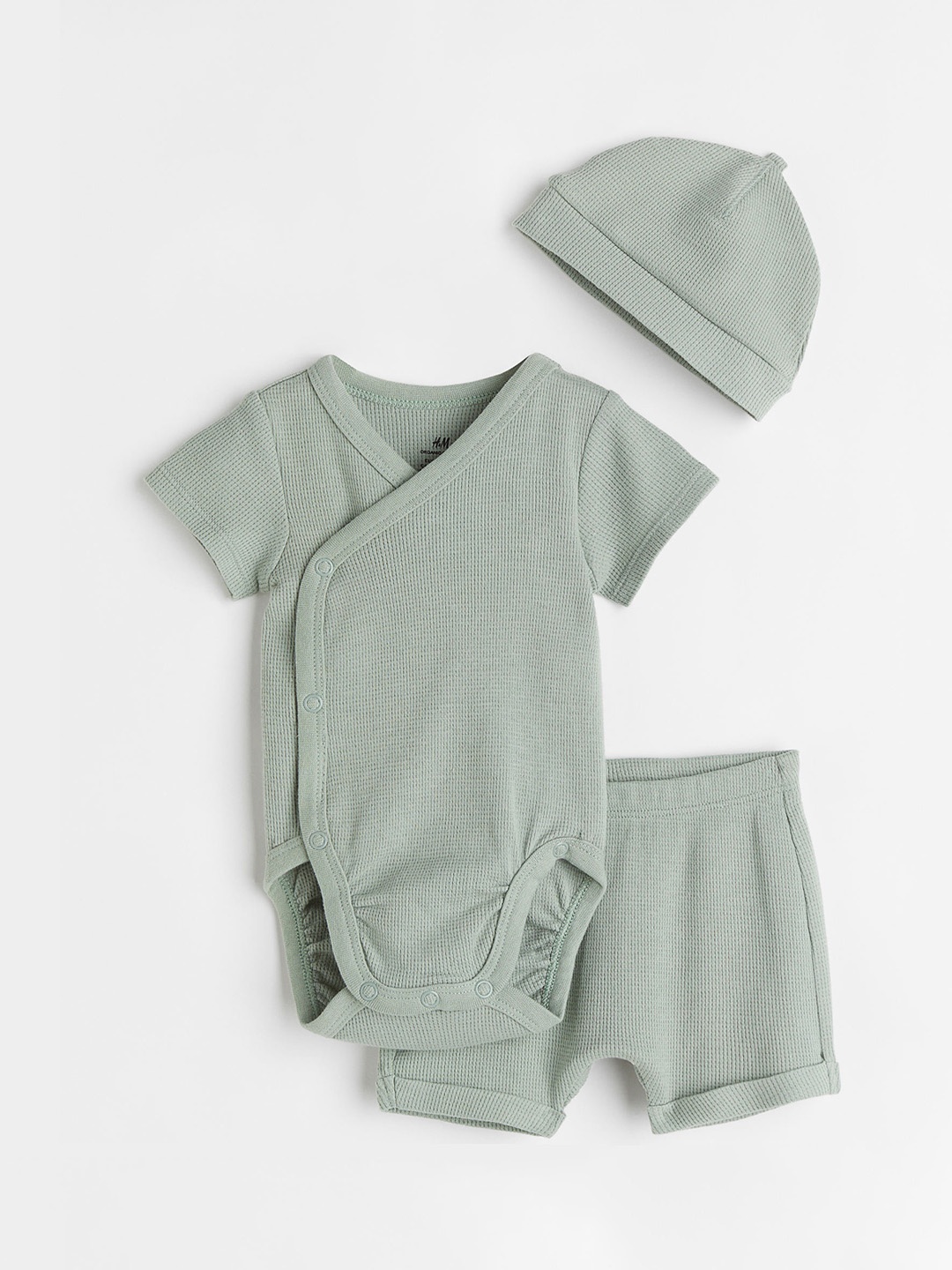 

H&M Boys Green 3-Piece Cotton Set