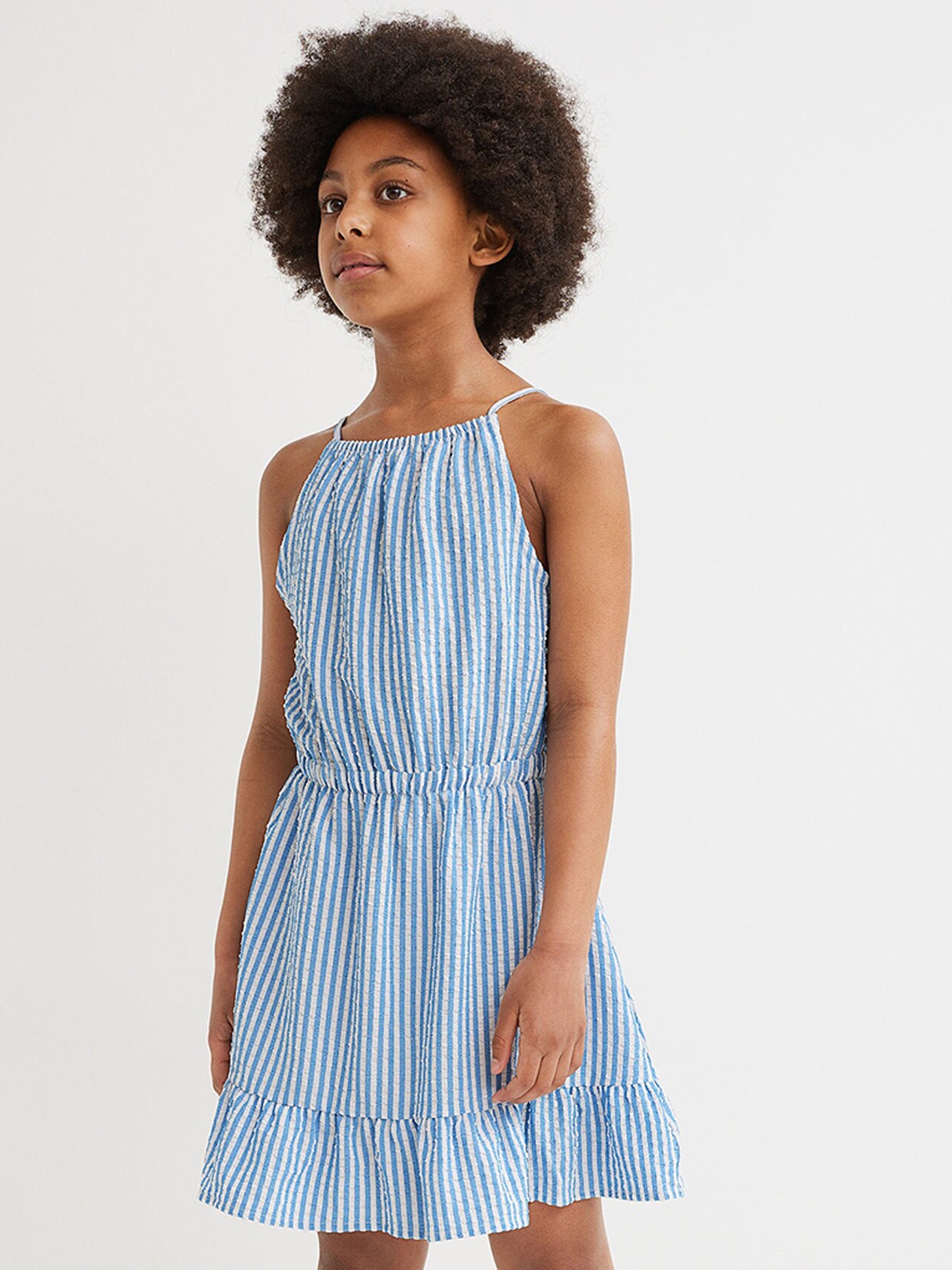 

H&M Girls Blue Cut-out Dress