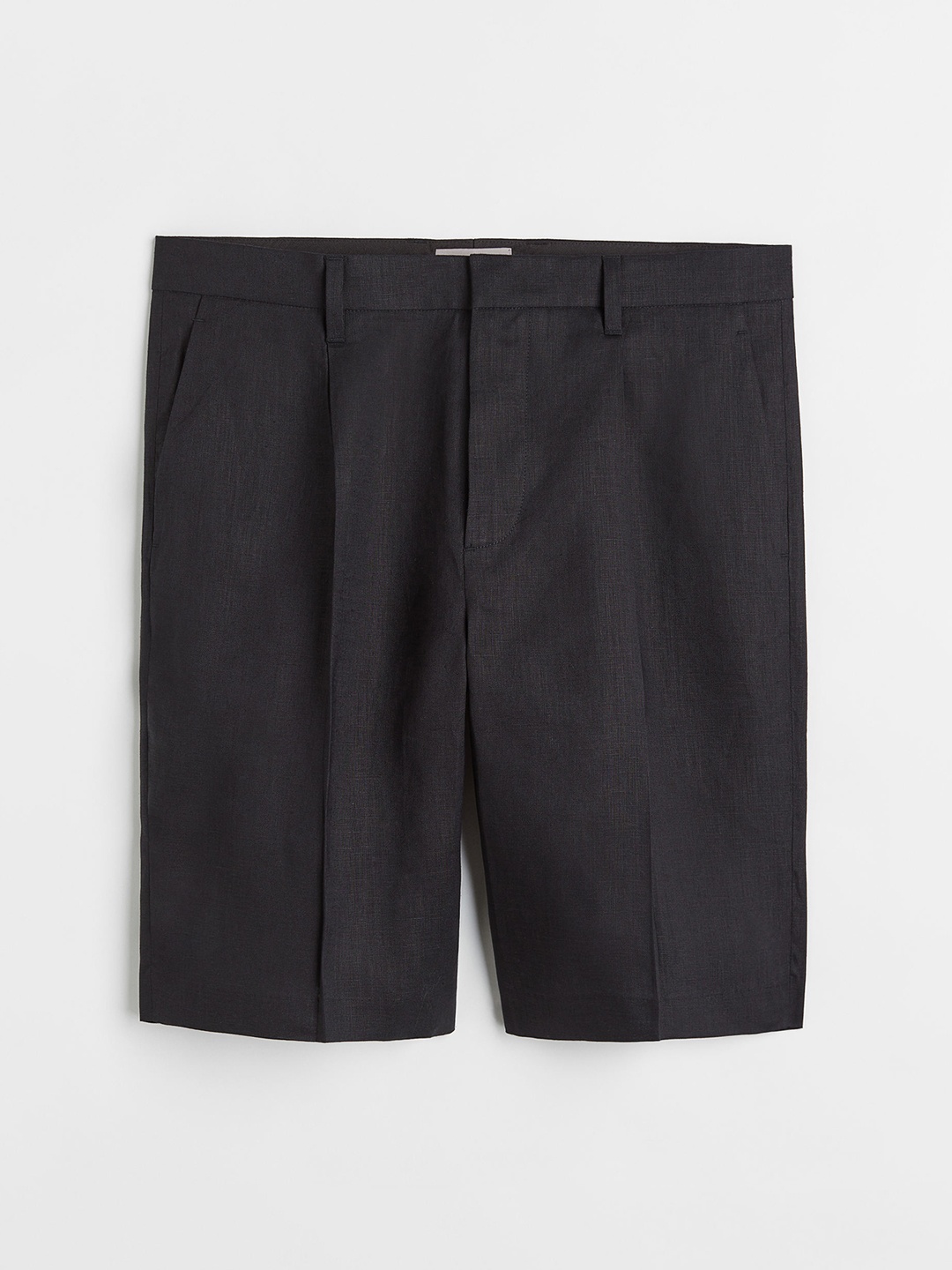 

H&M Men Black Relaxed Fit Linen Shorts