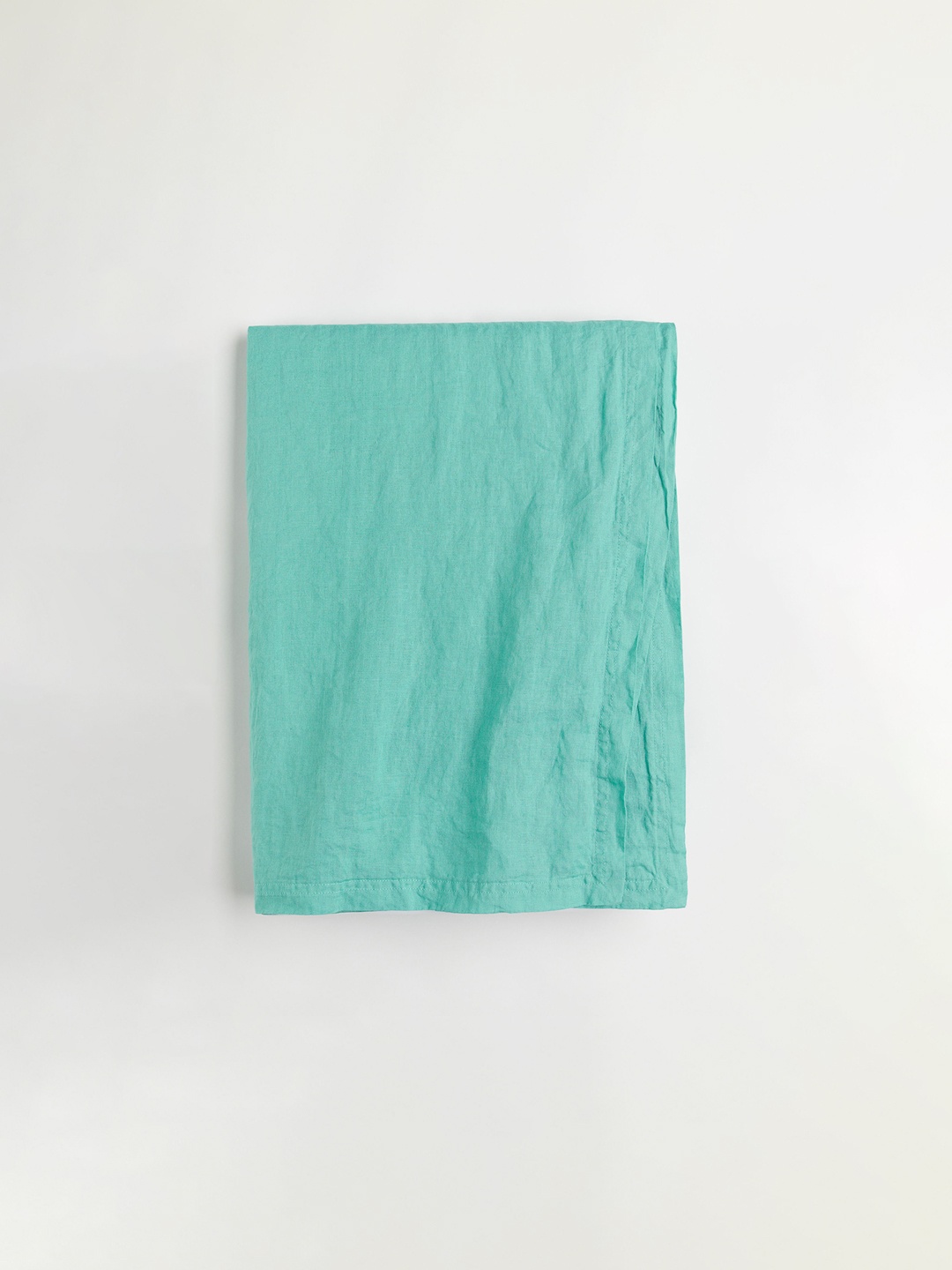 

H&M Turquoise Blue Washed Linen Tablecloth