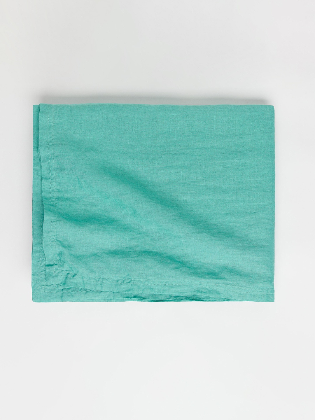 

H&M Turquoise Blue Washed Linen Tablecloth