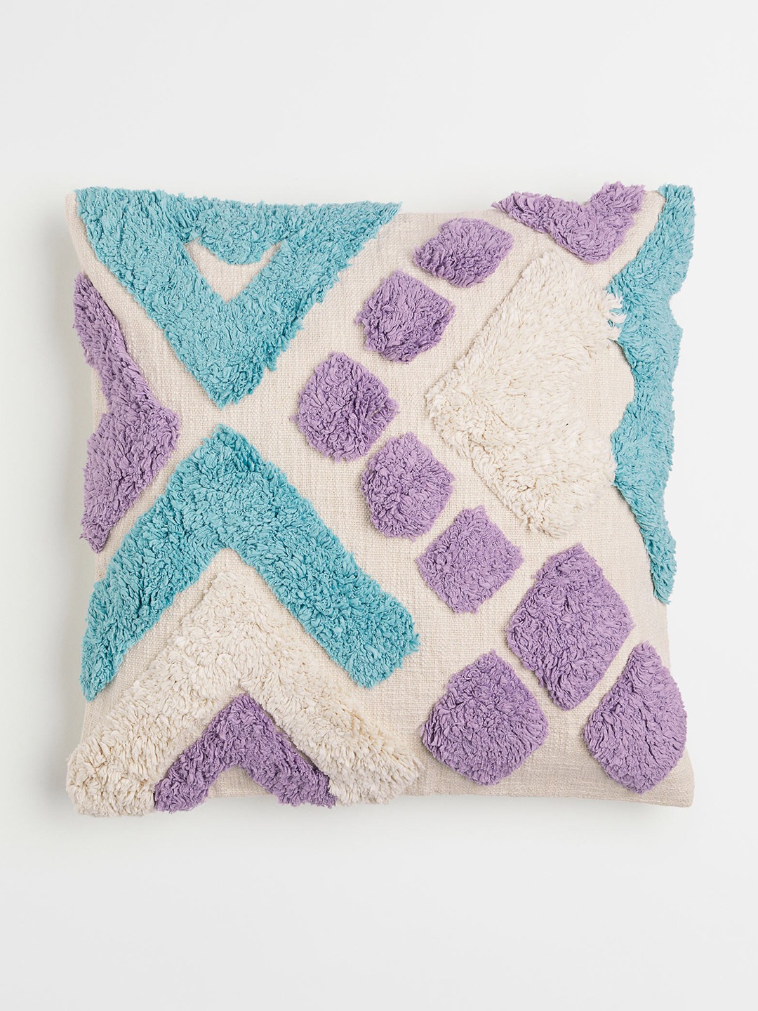 

H&M Beige & Purple Patterned Cushion Cover