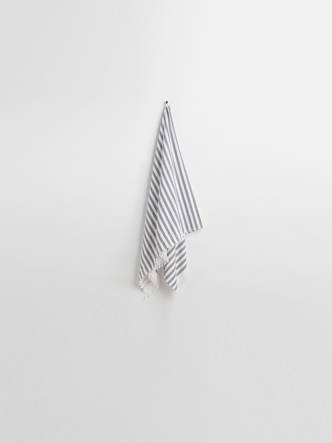 

H&M Grey Striped Beach Towel
