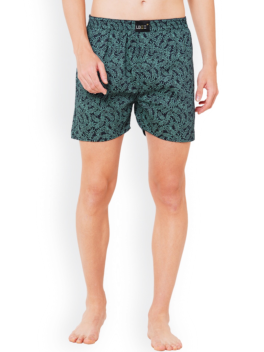 

LBEE Men Navy Blue Printed Anti Bacterial Pure Cotton Boxer MCLB00706CT_XL