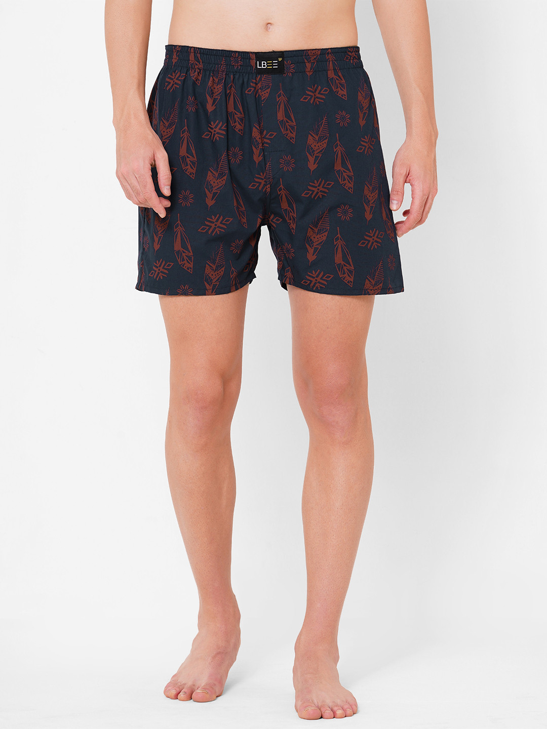 

LBEE Men Navy Blue Printed Anti Bacterial Cotton Boxers MCLB00711CT_XXL