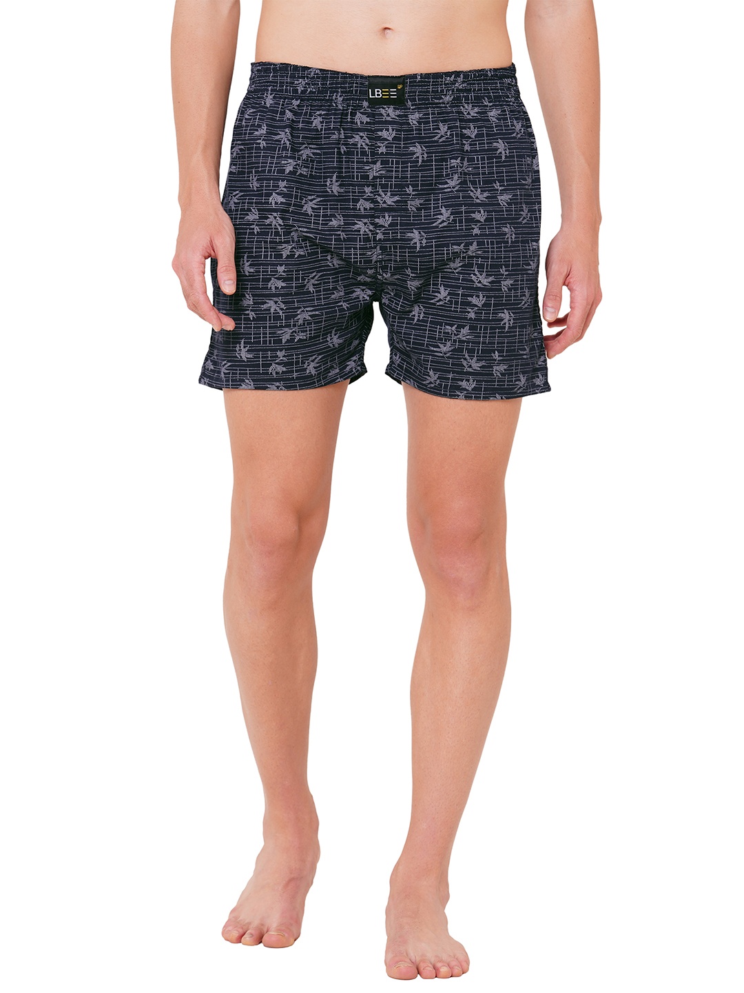 

LBEE Men Navy Blue Printed Anti Bacterial Cotton Boxers MCLB00713CT_XL