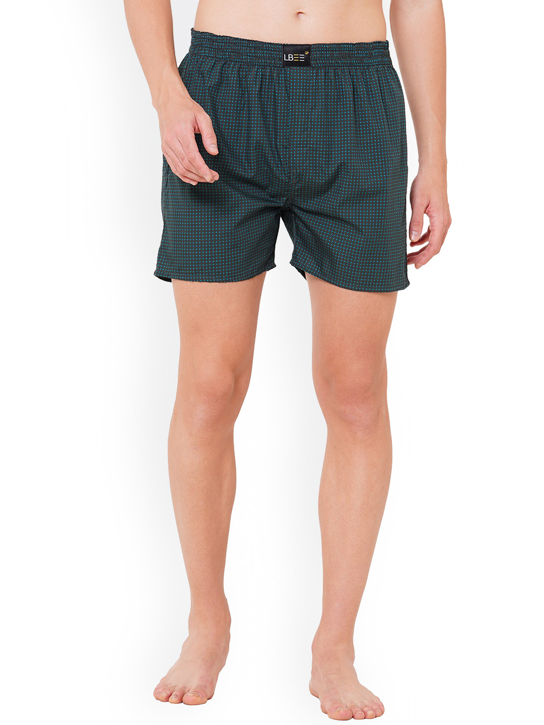 

LBEE Men Black Printed Anti Bacterial Cotton Boxers