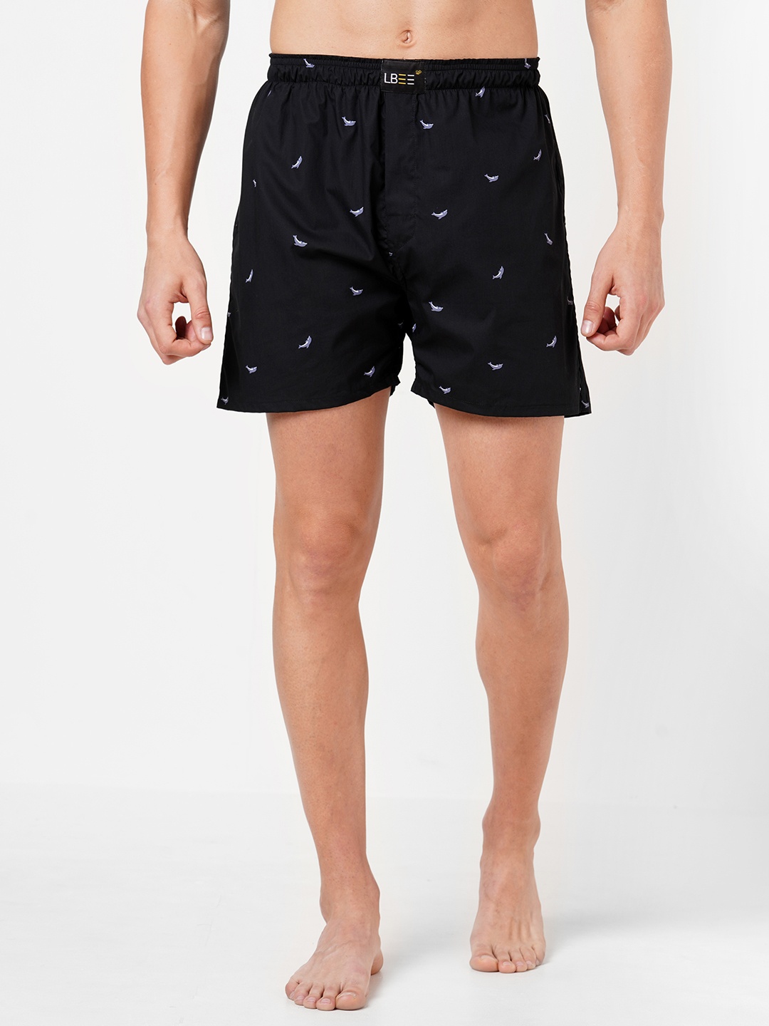 

LBEE Men Black Printed Cotton Boxers MCLB00507_M