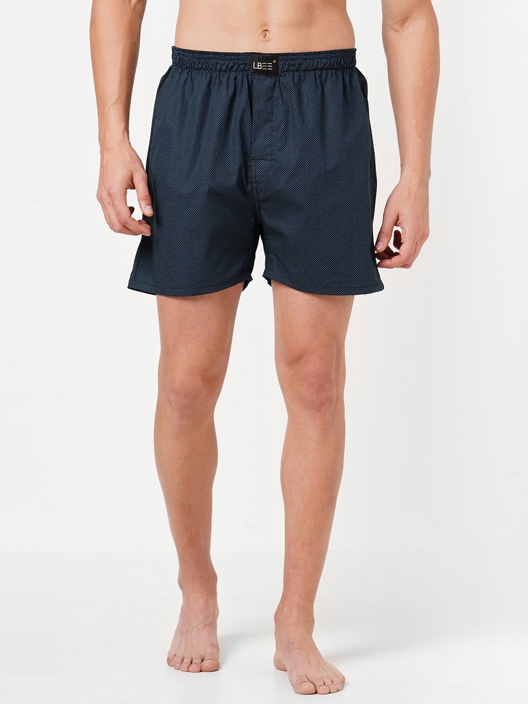 

LBEE Men Navy Blue Printed Boxers MCLB00506_L