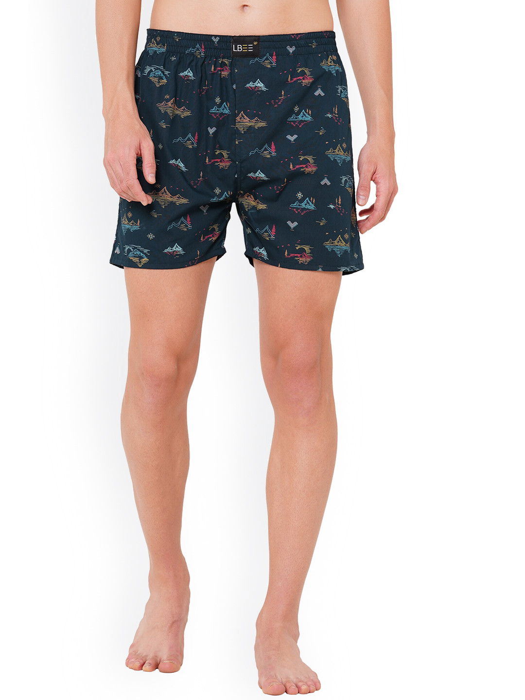 

LBEE Men Navy Blue Printed Boxers MCLB00712CT_XXL