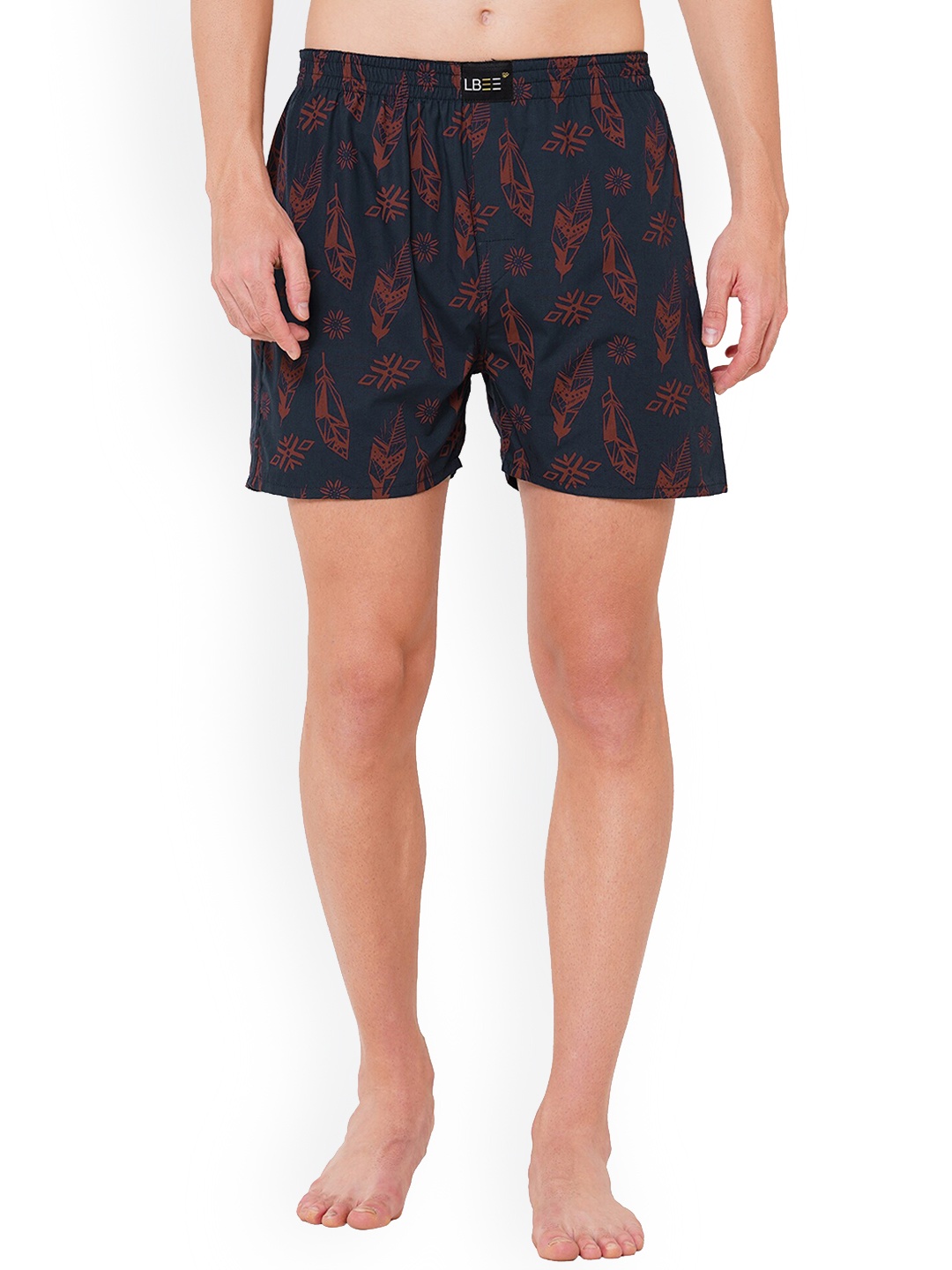 

LBEE Men Navy Blue & Red Printed Anti Bacterial Cotton Boxer MCLB00711CT_XL