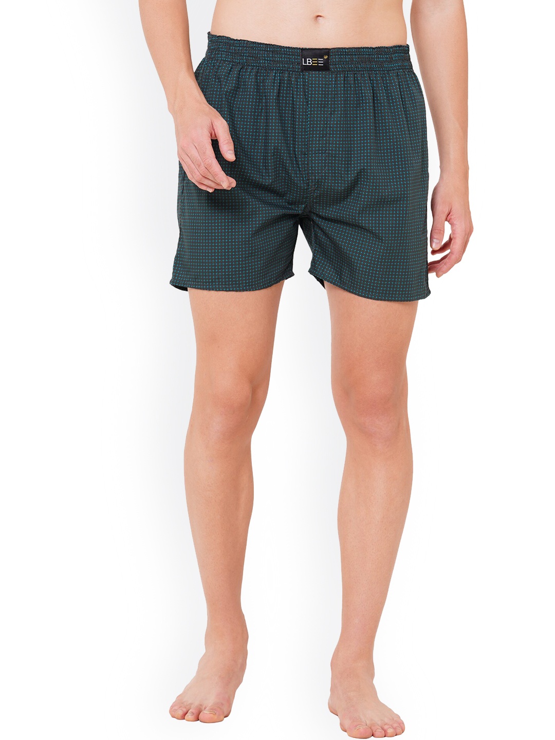 

LBEE Men Black Printed Anti Bacterial Cotton Boxer